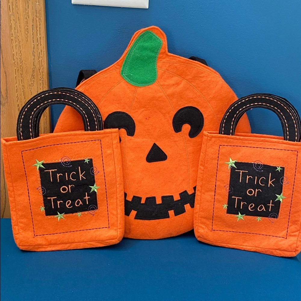 Vintage Halloween Pumpkin Trick or Treat Bags